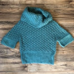 Moda Int'l Turtleneck Teal Wool Sweater S